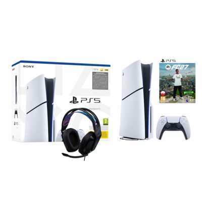 Konsola SONY PlayStation 5 Slim E-chassis + EA SPORTS FC 27 Gra PS5 + Słuchawki LOGITECH G335 Nauszne Czarny