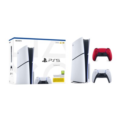 Konsola SONY PlayStation 5 Slim E-chassis + Kontroler SONY DualSense Wulkaniczna czerwień