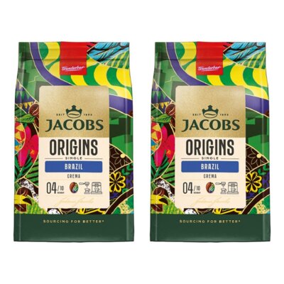 Kawa ziarnista JACOBS Origins Single Brazil 2 x 200g