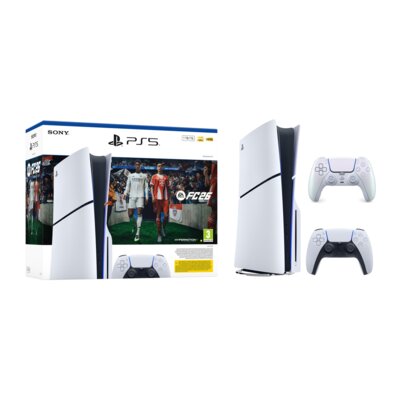 Konsola SONY PlayStation 5 Slim + FC26 (klucz aktywacyjny) + Kontroler SONY DualSense Chroma Biały