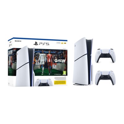 Konsola SONY PlayStation 5 Slim + FC26 (klucz aktywacyjny) + Kontroler SONY DualSense Biały