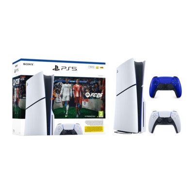 Konsola SONY PlayStation 5 Slim + FC26 (klucz aktywacyjny) + Kontroler SONY DualSense Kobaltowy błękit