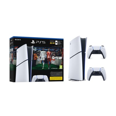 Konsola SONY PlayStation 5 Digital Slim Edition + FC26 (klucz aktywacyjny) + Kontroler SONY DualSense Biały