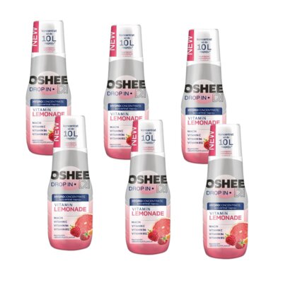 Hydrokoncentrat OSHEE DROP IN Vitamin Lemonade Malina i Grejpfrut 6 x 500 ml