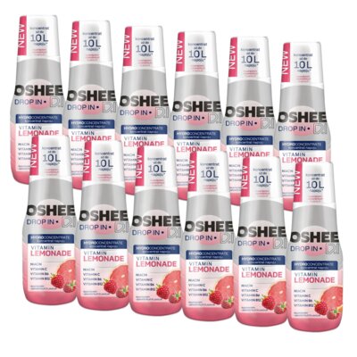 Hydrokoncentrat OSHEE DROP IN Vitamin Lemonade Malina i Grejpfrut 12 x 500 ml