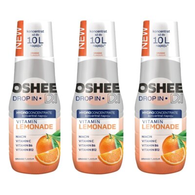 Hydrokoncentrat OSHEE DROP IN Vitamin Lemonade Pomarańcza 3 x 500 ml