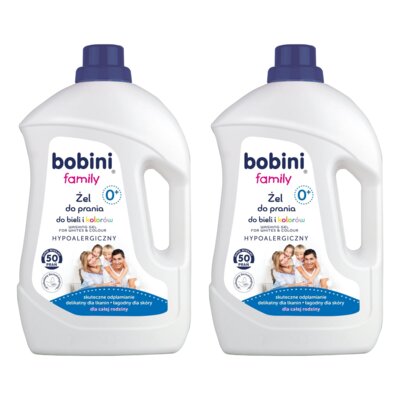 Żel do prania BOBINI Family 2 x 2500 ml Uniwersalny