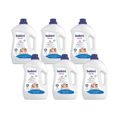Żel do prania BOBINI Family 6 x 2500 ml Uniwersalny