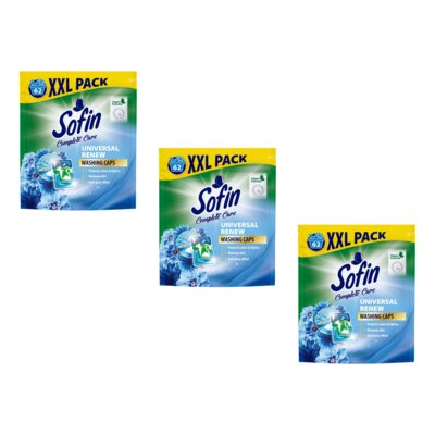 Kapsułki do prania SOFIN Complete Care & Universal Renew 186 szt. do jasnych i białych tkanin