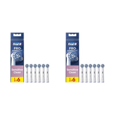 Oryginalna końcówka szczoteczki ORAL-B Sensitive Clean Pro EB60RX-6 (12 szt.) (Delikatne czyszczenie)