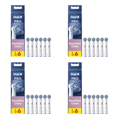 Oryginalna końcówka szczoteczki ORAL-B Sensitive Clean Pro EB60RX-6 (24 szt.) (Delikatne czyszczenie)
