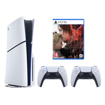 Konsola SONY PlayStation 5 Slim E-chassis 1TB + Kontroler SONY DualSense Biały + Death Stranding 2: On the Beach Gra PS5