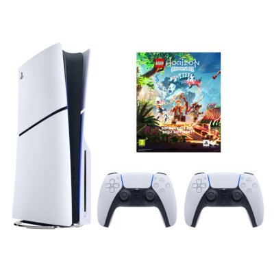 Konsola SONY PlayStation 5 Slim E-chassis 1TB + Kontroler SONY DualSense Biały + LEGO Horizon Adventures Gra PS5