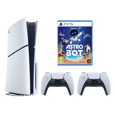 Konsola SONY PlayStation 5 Slim E-chassis 1TB + Kontroler SONY DualSense Biały + Astro Bot Gra PS5