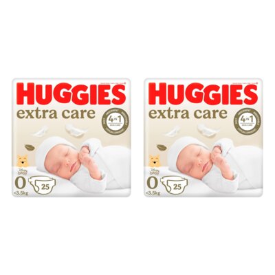 Pieluszki HUGGIES Extra Care 0 0-3kg (50 szt.)