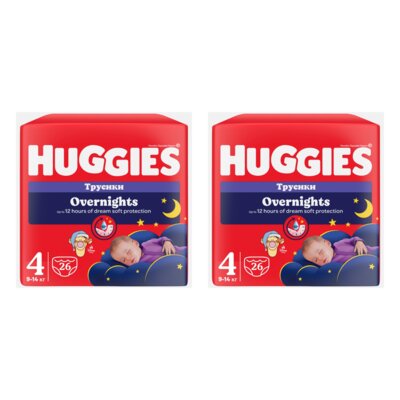 Pieluchomajtki HUGGIES Overnight Lullaby 4 (52 szt.)