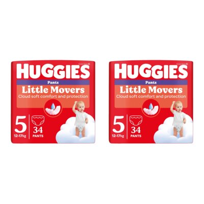 Pieluchomajtki HUGGIES Little Movers 5 (68 szt.)