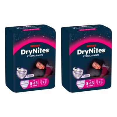Pieluchomajtki HUGGIES DryNites Girl 7 (18 szt.)