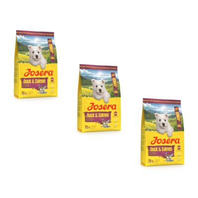 Karma dla psa JOSERA Mini Junior Duck & Salmon z kaczką i łososiem 3 x 3 kg