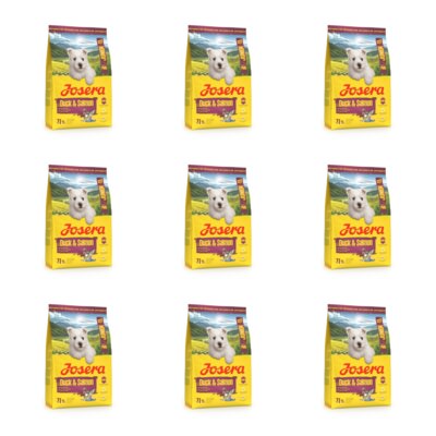 Karma dla psa JOSERA Mini Junior Duck & Salmon z kaczką i łososiem 9 x 3 kg