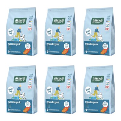 Karma dla psa GREEN PETFOOD InsectDog Hypoallergenic z owadami 6 x 3 kg