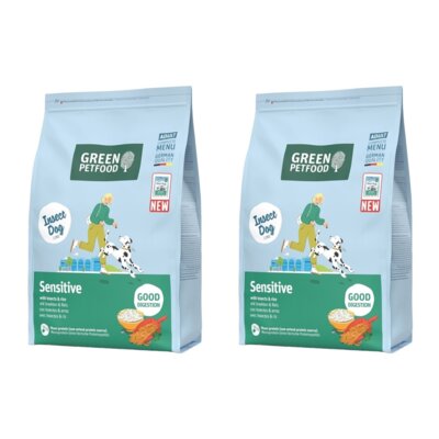 Karma dla psa GREEN PETFOOD InsectDog Sensitive z owadami i ryżem 2 x 3 kg