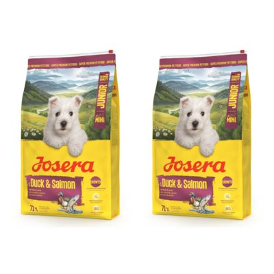 Karma dla psa JOSERA Mini Junior Duck & Salmon z kaczką i łososiem 2 x 10 kg