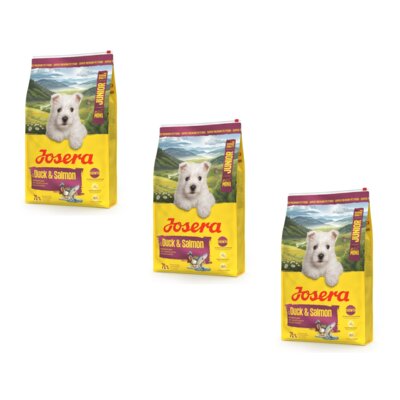 Karma dla psa JOSERA Mini Junior Duck & Salmon z kaczką i łososiem 3 x 10 kg