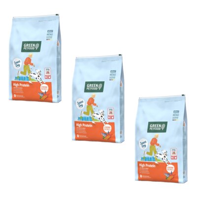 Karma dla psa GREEN PETFOOD High Protein with Insects & Salmon 3 x 7.5 kg
