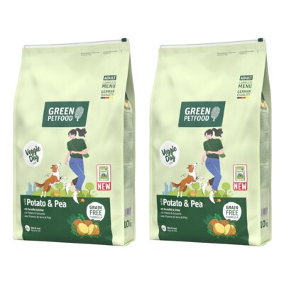 Karma dla psa GREEN PETFOOD VeggieDog z ziemniakami i groszkiem 2 x 10 kg