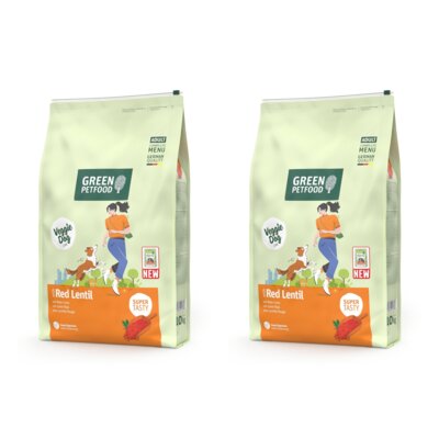 Kama dla psa GREEN PETFOOD writh Red Lentil Adult z czerwoną soczewicą 2 x 10 kg