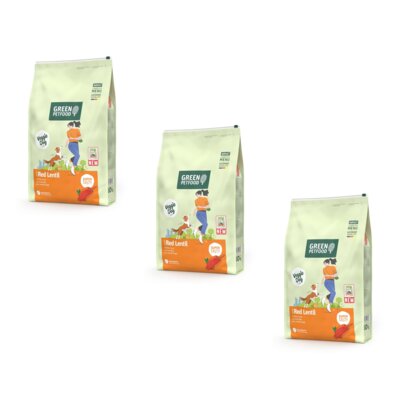 Kama dla psa GREEN PETFOOD writh Red Lentil Adult z czerwoną soczewicą 3 x 10 kg