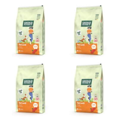 Kama dla psa GREEN PETFOOD writh Red Lentil Adult z czerwoną soczewicą 4 x 10 kg