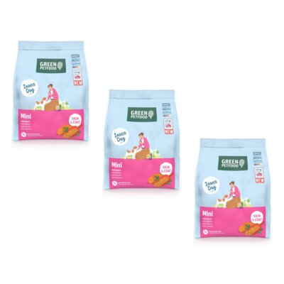 Karma dla psa GREEN PETFOOD Mini with insects 3 x 7.5 kg