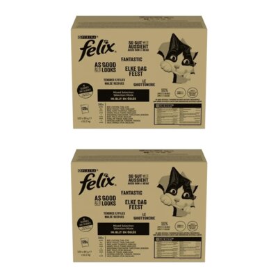 Karma dla kota FELIX Fantastic Duo Mix smaków (240 x 85 g)