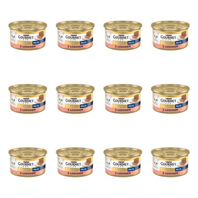 Karma dla kota GOURMET Gold Mus z łososiem 12 x 85 g