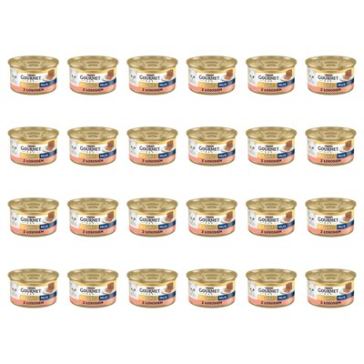 Karma dla kota GOURMET Gold Mus z łososiem 24 x 85 g