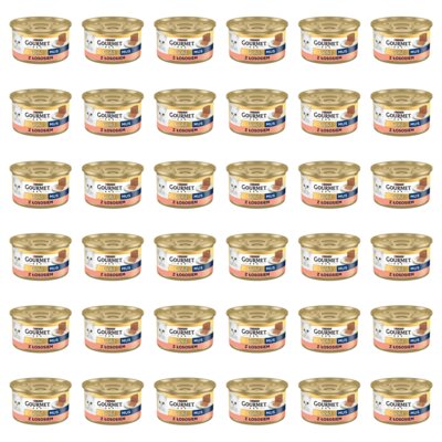 Karma dla kota GOURMET Gold Mus z łososiem 36 x 85 g