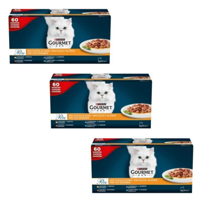 Karma dla kota GOURMET Perle Mix smaków w sosie 180 x 85 g