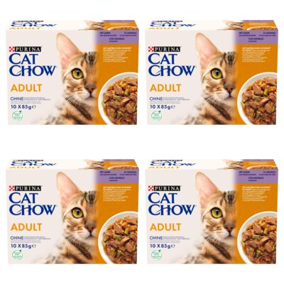 Karma dla kota CAT CHOW Adult Jagnięcina z zieloną fasolką 40 x 85 g