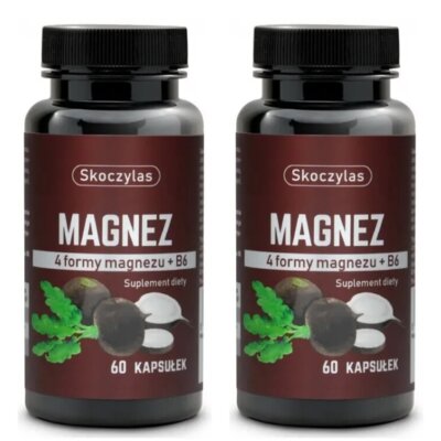 Kompleks witamin i minerałów SKOCZYLAS Magnez B6 (2 x 60 kapsułek)