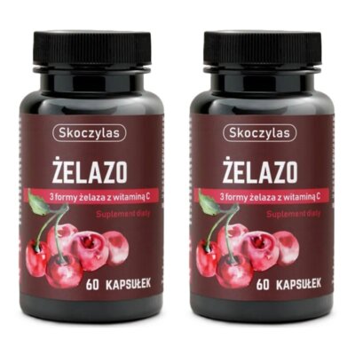 Kompleks witamin i minerałów SKOCZYLAS Żelazo C (2 x 60 kapsułek)