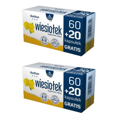 Suplement diety OLEOFARM Wiesiołek (2 x 80 kapsułek)