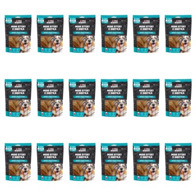 Przysmak dla psa PAN MIĘSKO Mini steki z indyka 18 x 80 g
