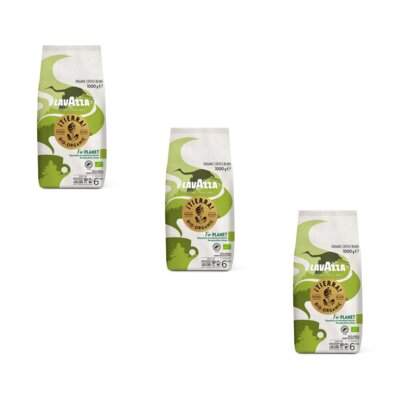 Kawa ziarnista LAVAZZA Tierra Bio-Organic For Planet 3 x 1 kg