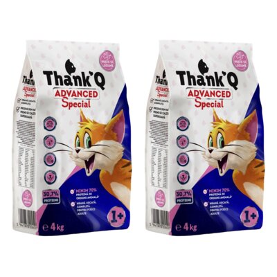 Karma dla kota THANK'Q Cat Advanced Special Ryba z warzywami 2 x 4 kg