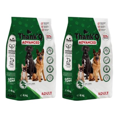 Karma dla psa THANK'Q Advanced Adult Wołowina z warzywami 2 x 4 kg