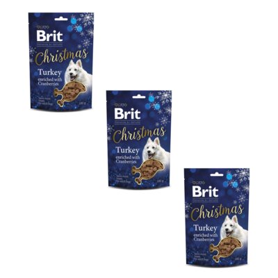 Przysmak dla psa BRIT Premium by Nature Christmas Indyk z żurawiną 3 x 180 g