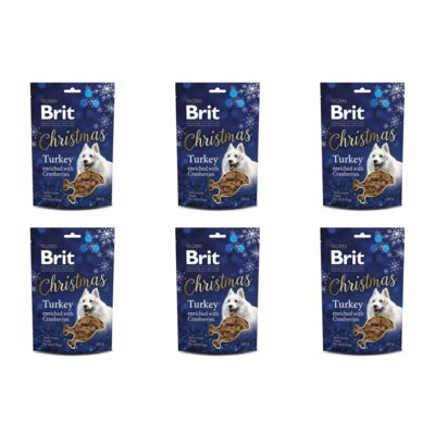 Przysmak dla psa BRIT Premium by Nature Christmas Indyk z żurawiną 6 x 180 g