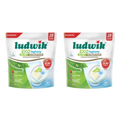 Kapsułki do zmywarki LUDWIK Ekologiczny All in 1 Ultimate Plus - 56 szt.
